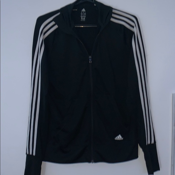 adidas Originals 3-Stripe Zip-Up Hoodie Sweatshirt - Picture 1 of 4